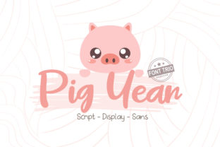 Pig Year Font: A Whimsical Typeface for Handmade Goods
