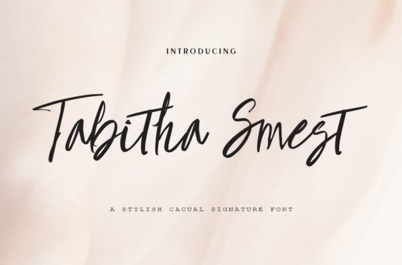 Thabitha Smest: A Modern Script Font for Small Business Branding